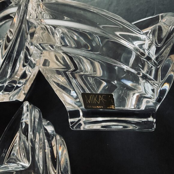 VINTAGE MIKASA Set of 3 Art Deco Votive Candleholders EUC - Picture 9 of 9